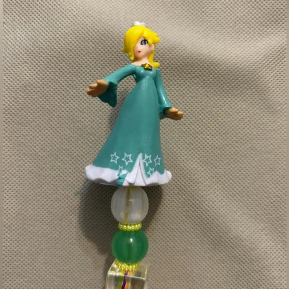 BEADED PEN Mario brothers Rosalina Princess Character Pen ! NEW - Picture 2 of 2